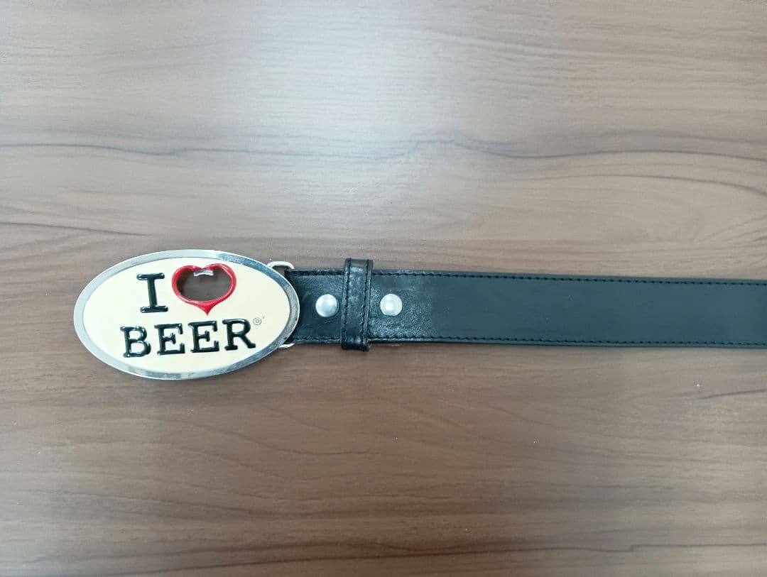 ディースクエアード　I LOVE BEER ベルト 黒 レザー　メンズ