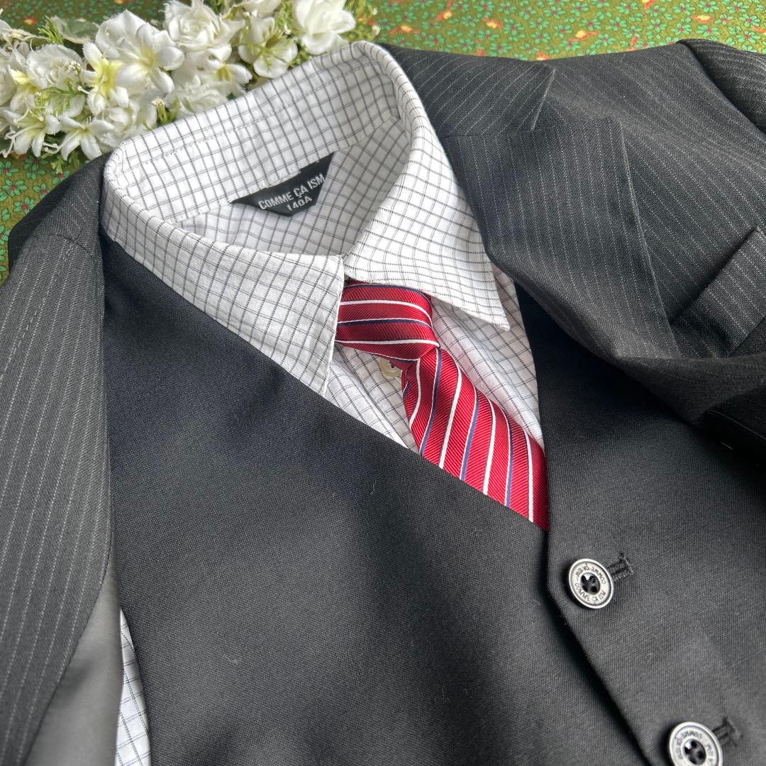 極美品すべてコムサイズム 男の子フォーマルスーツ 5点セット 140cm