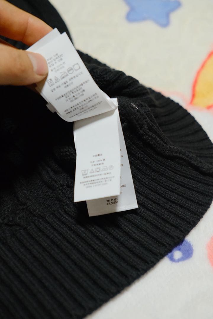 POLO ラルフローレン ハーフジップ ニット ブラック XL