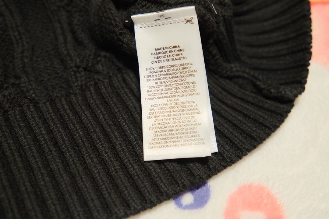 POLO ラルフローレン ハーフジップ ニット ブラック XL