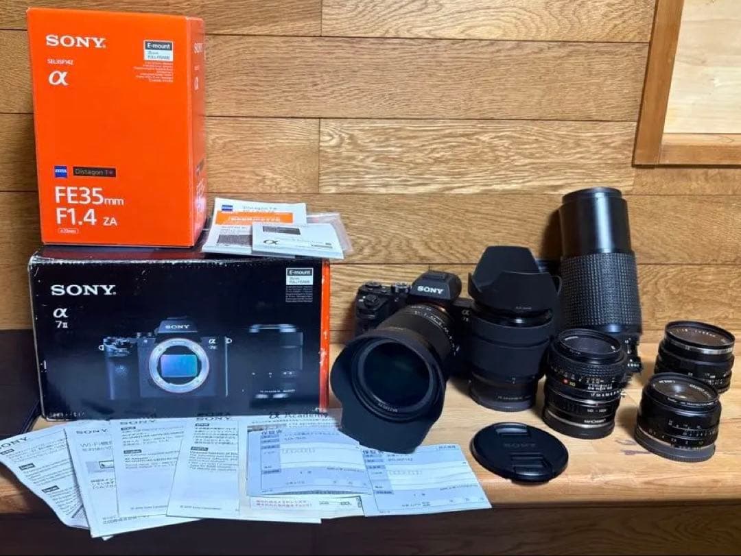 オマケレンズ6本付。ショット5000台　SONY α7ii a7ii ミラーレス