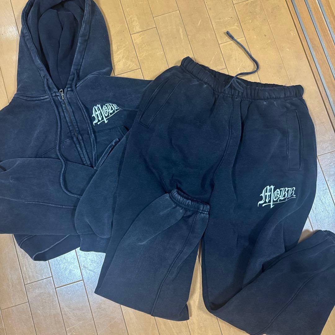 MOBB ブラック パーカーとパンツセット S