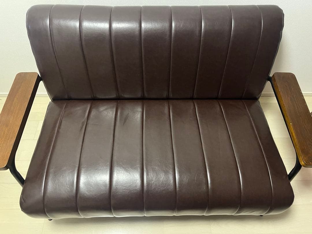 ニトリ ソファ ソファー 2人掛け Nシールド ステイン ブラウン