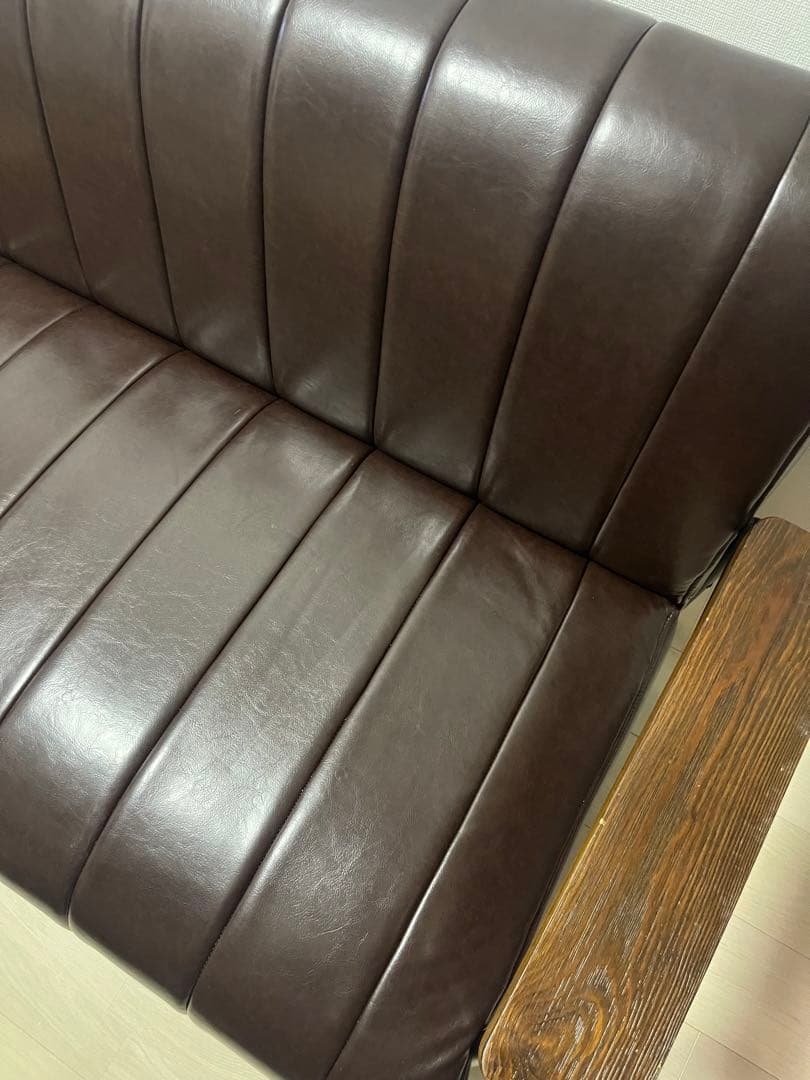 ニトリ ソファ ソファー 2人掛け Nシールド ステイン ブラウン