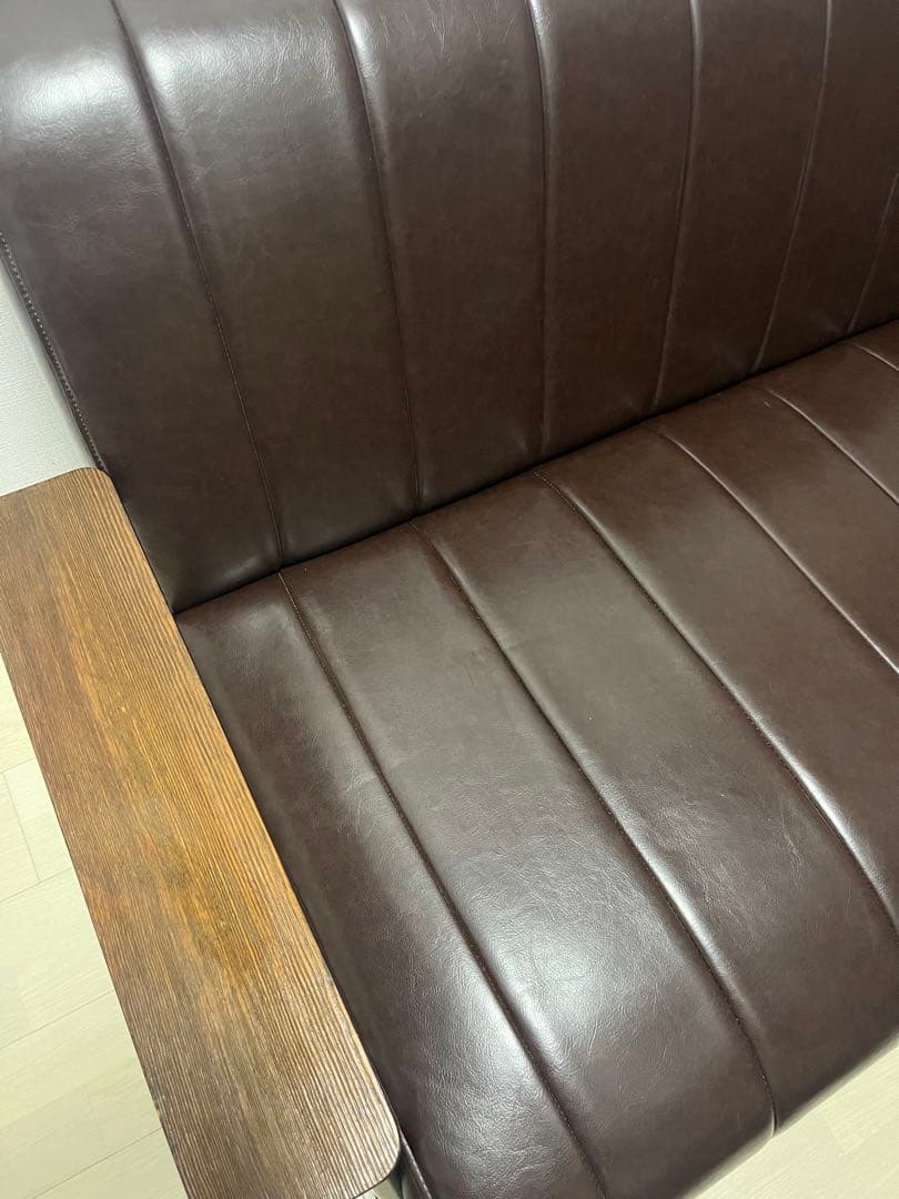 ニトリ ソファ ソファー 2人掛け Nシールド ステイン ブラウン