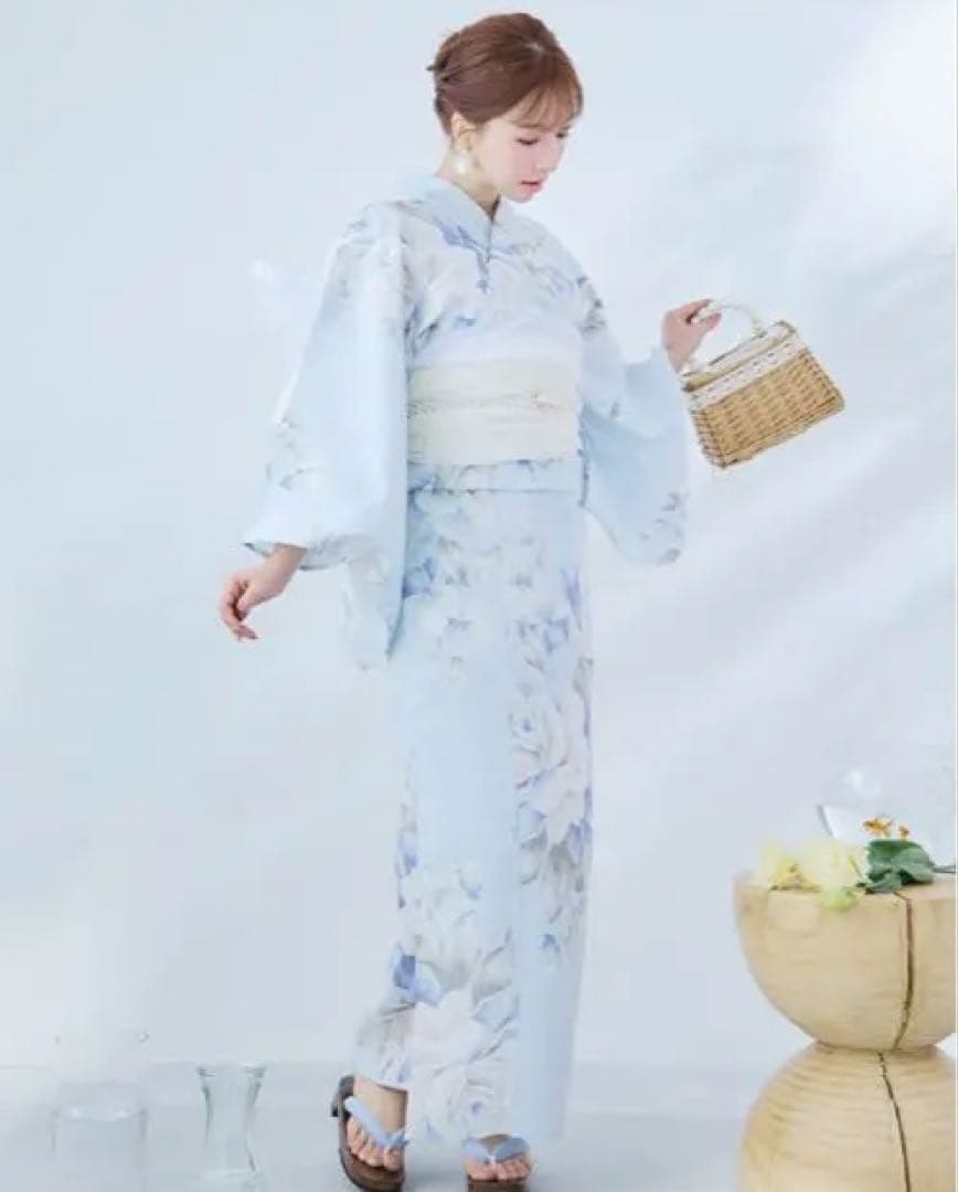 クラシカルローズブルー 浴衣 sugar