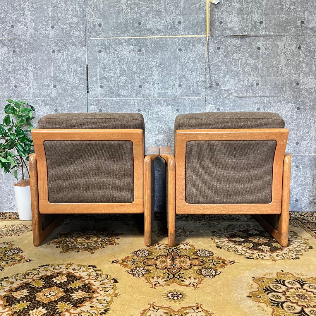 ꧁dyrlund デューロン꧂1人掛けアームソファ2脚セット デンマーク製 北欧