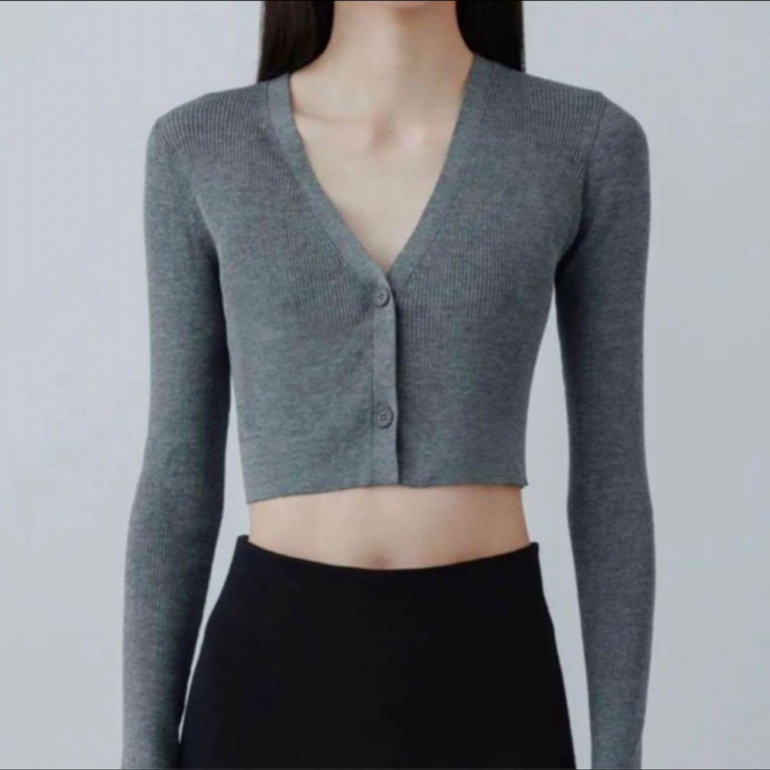 yo BIOTOP silk cotton カーディガン グレー