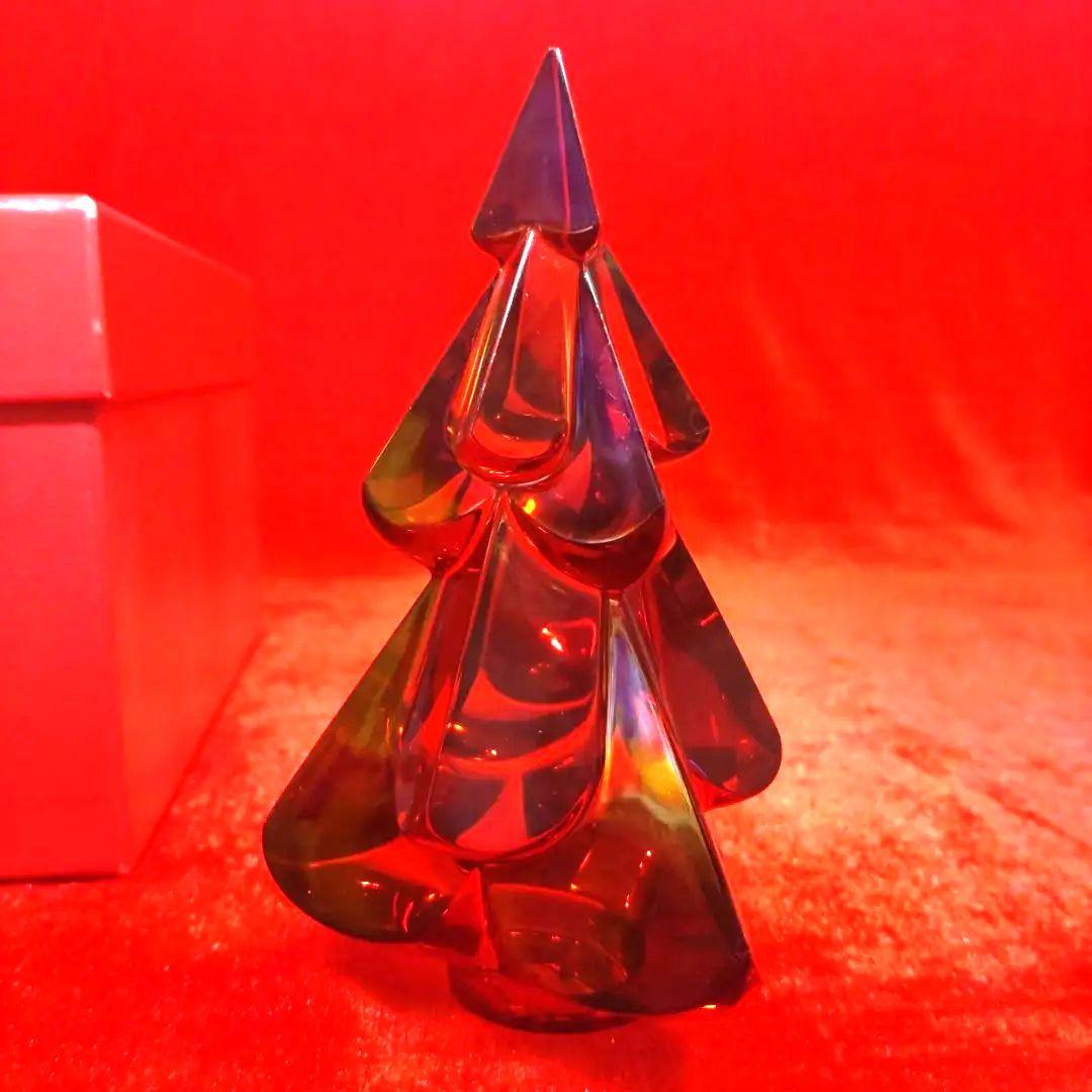 【特別価格】「バカラ スノーウィーツリー」のレッドです。傷を付けてしまいました。