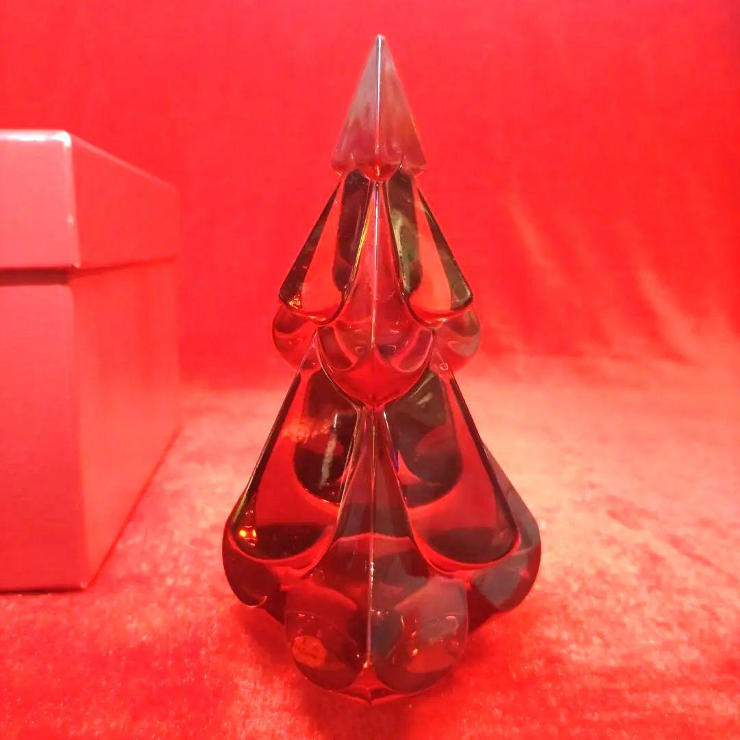 【特別価格】「バカラ スノーウィーツリー」のレッドです。傷を付けてしまいました。