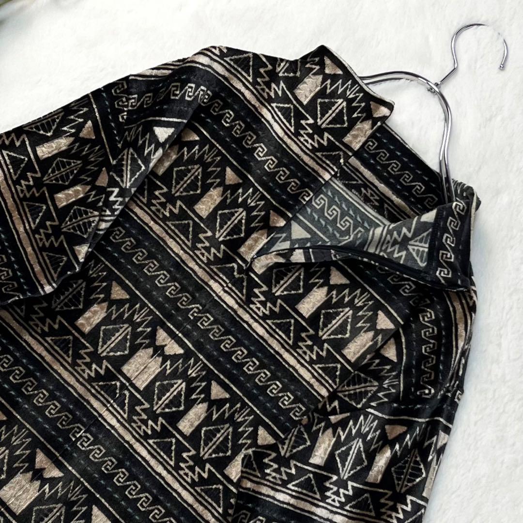 極希少 ヒロココシノ ネイティブ ベロア ジャガード セットアップ 幾何学 光沢