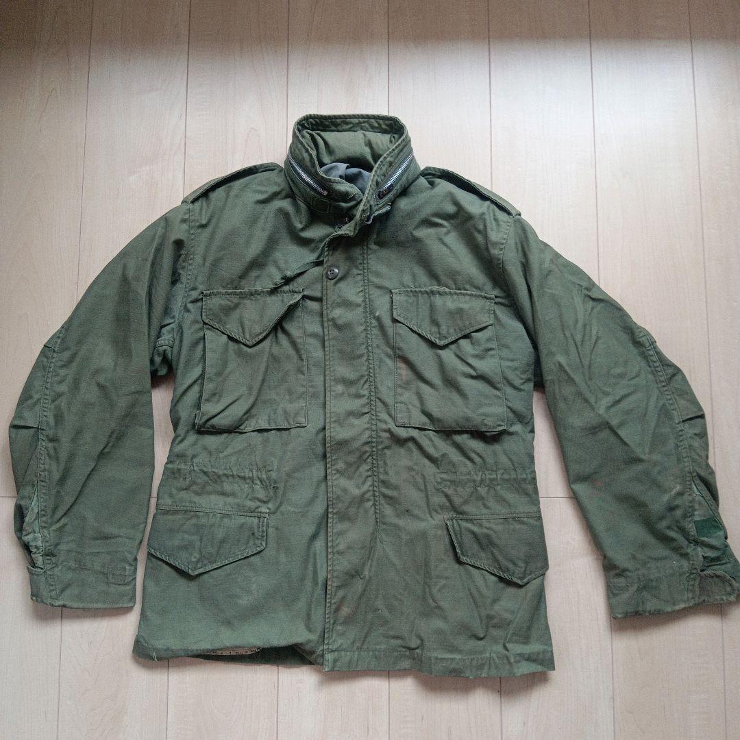 【USA-vintage】m-65 アルミジップ2nd gray-liner