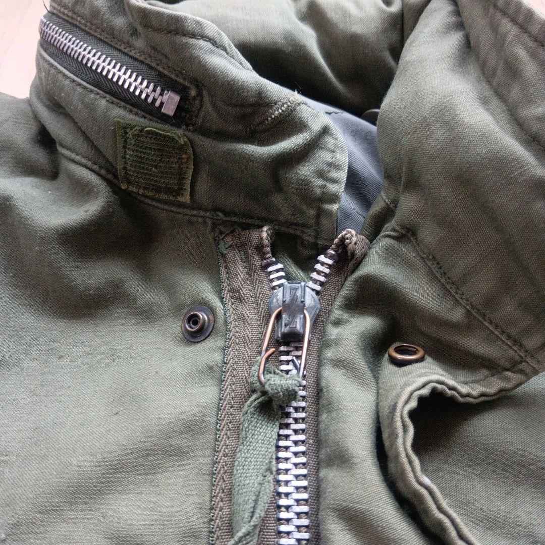 【USA-vintage】m-65 アルミジップ2nd gray-liner