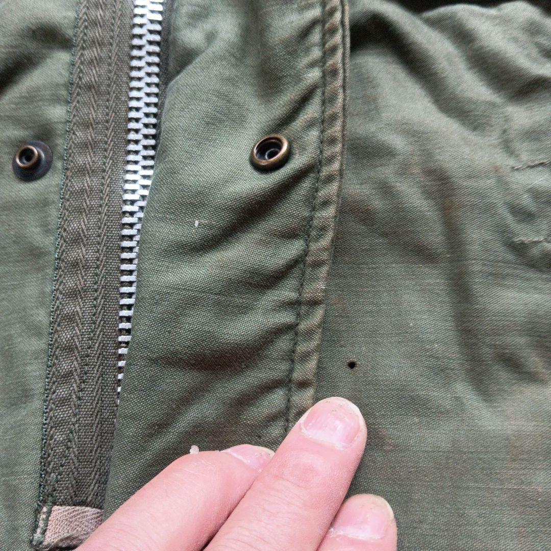 【USA-vintage】m-65 アルミジップ2nd gray-liner