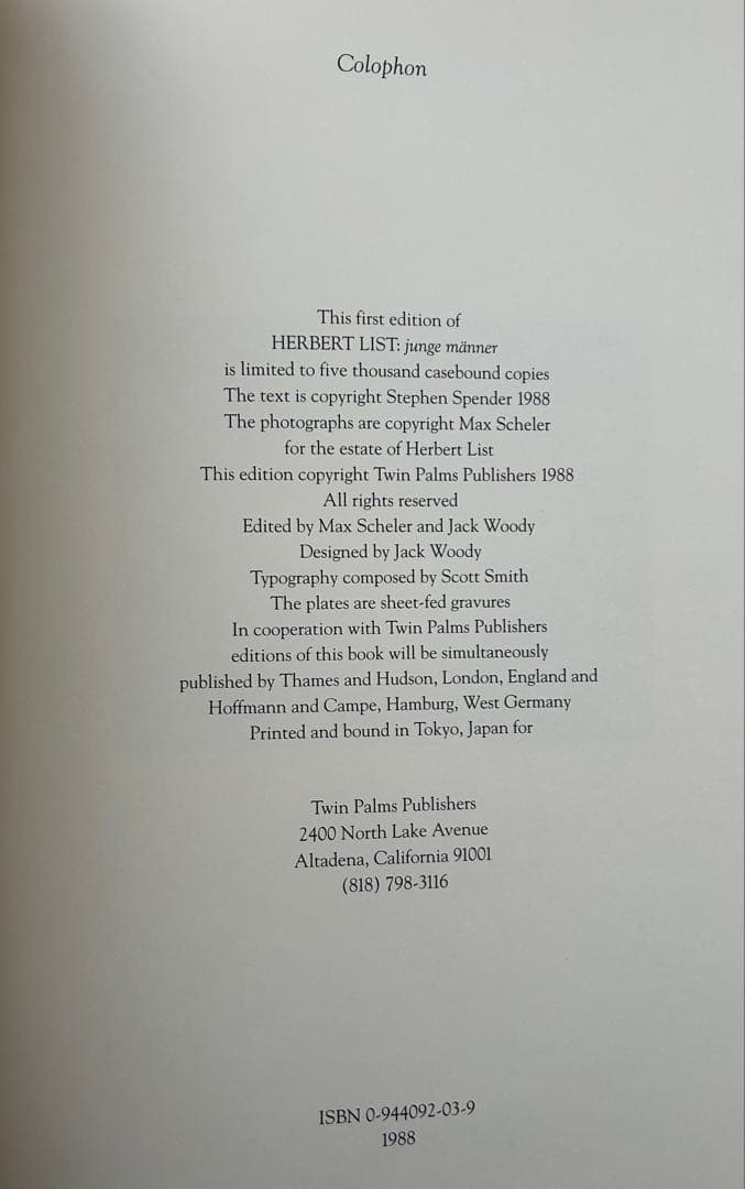 HERBERT LIST junge männer ハーバート・リスト写真集