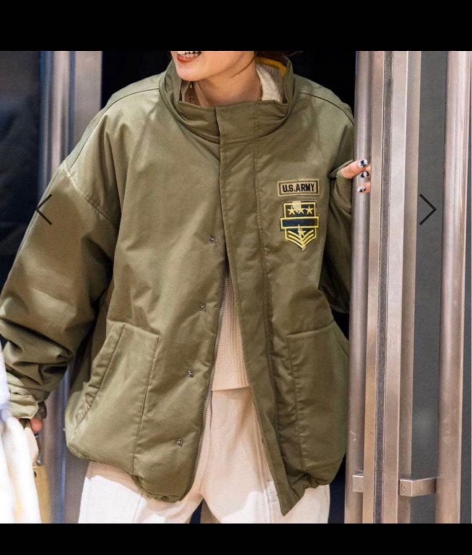 ニコアンド 裏フリースミリタリージャケット　てぃら