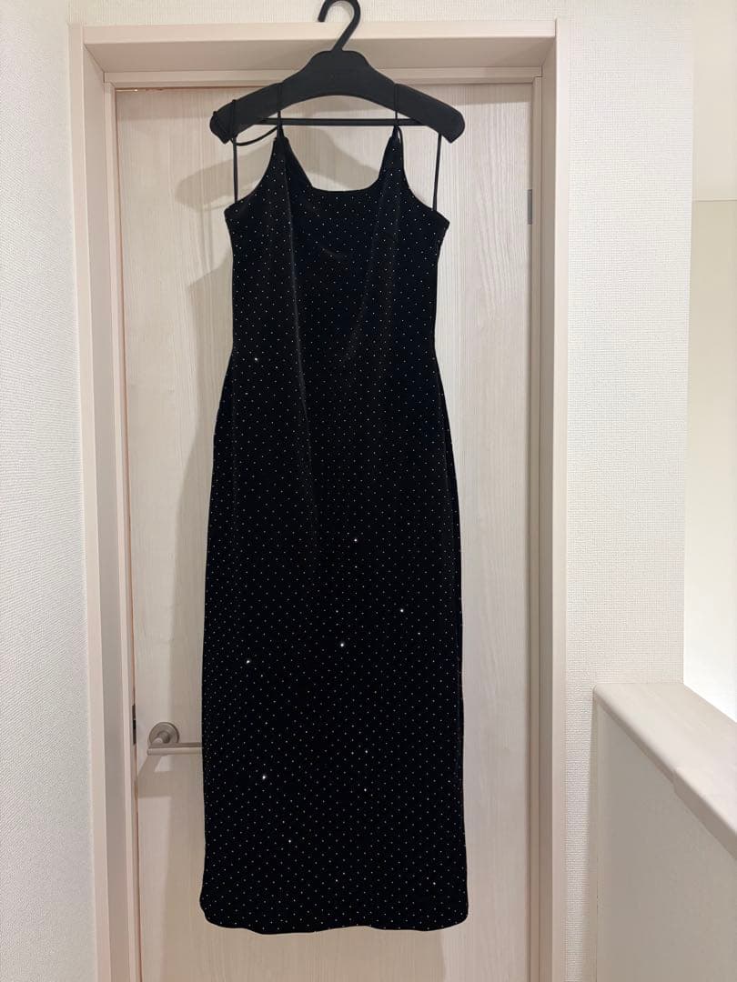 スーツ・フォーマル・ドレス andresd curved square velour dress