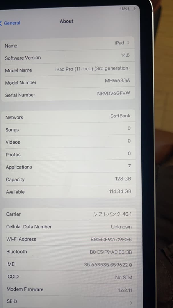 iPad本体 iPad Pro 128GB