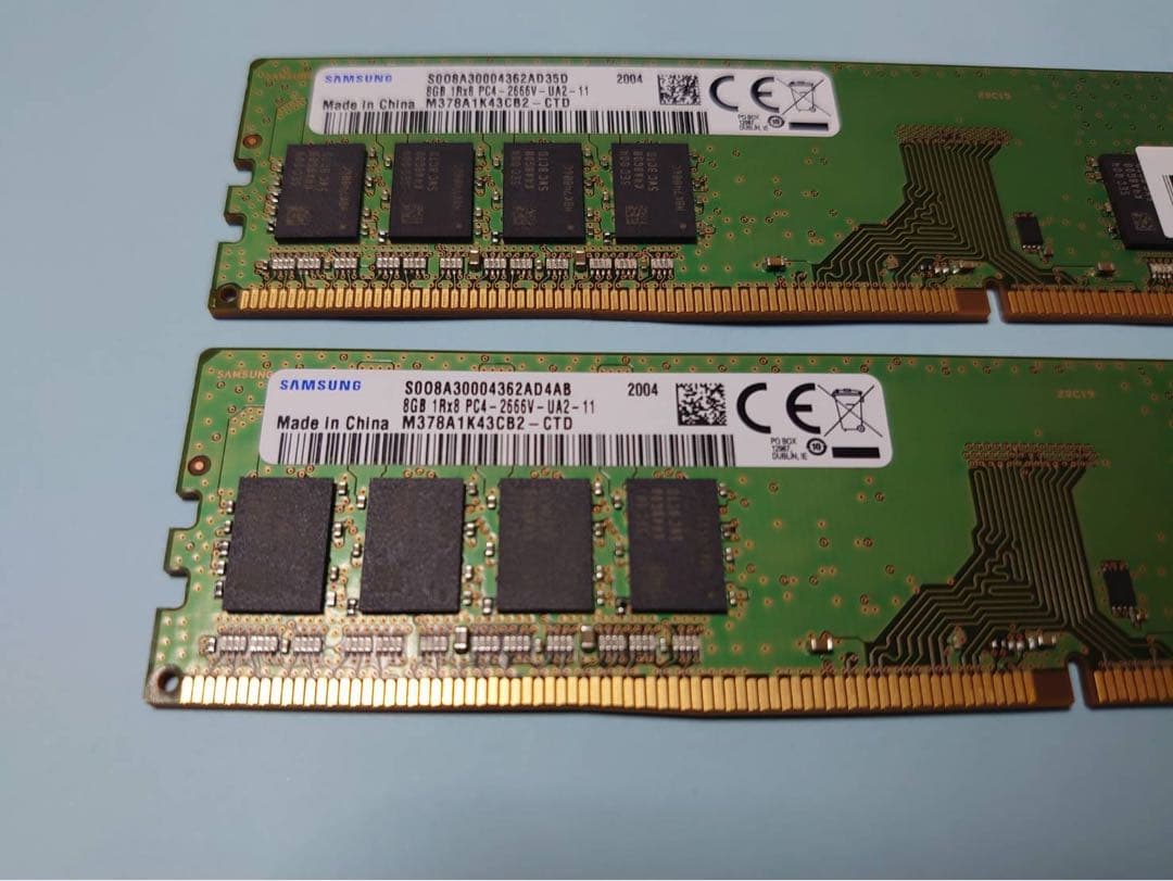 【中古品】メモリ 8GB 2枚(計 16GB)
