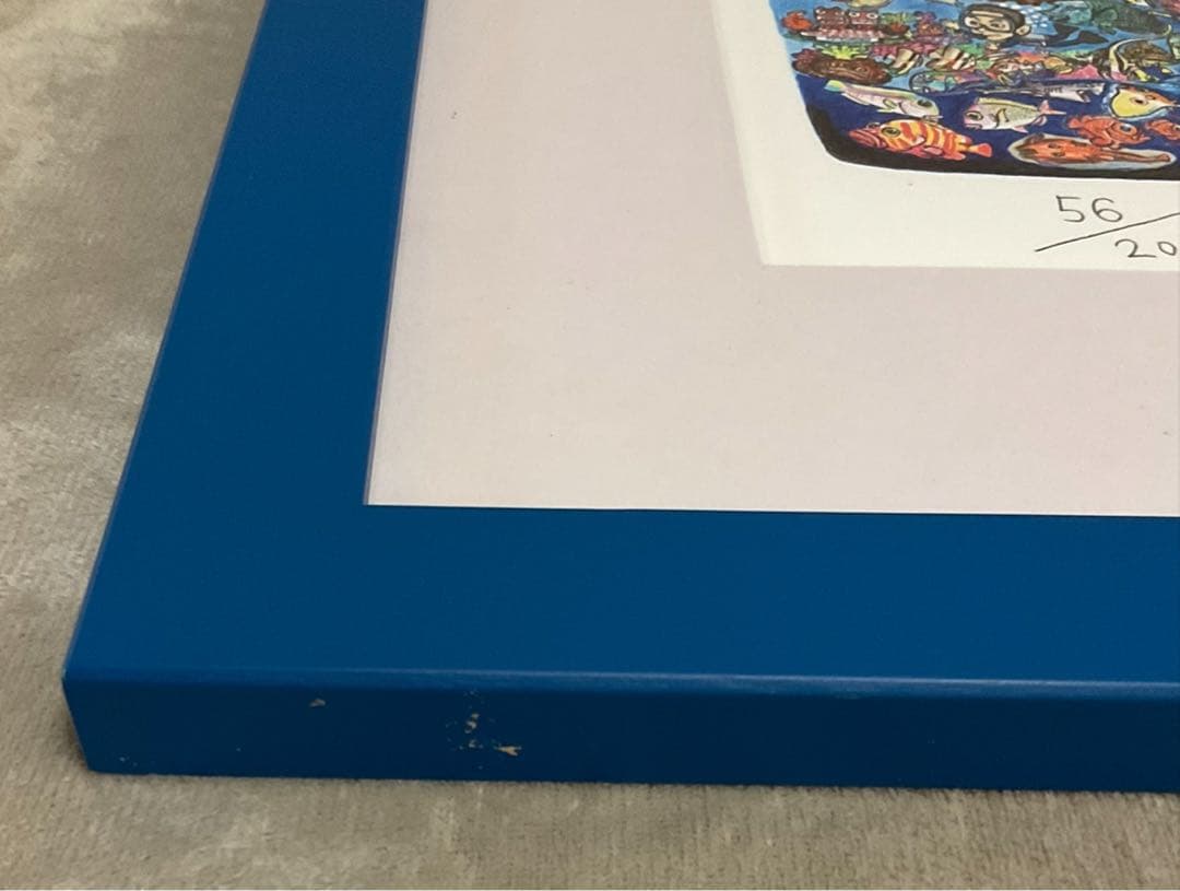 さかなクン「気球にのって」版画【希少】