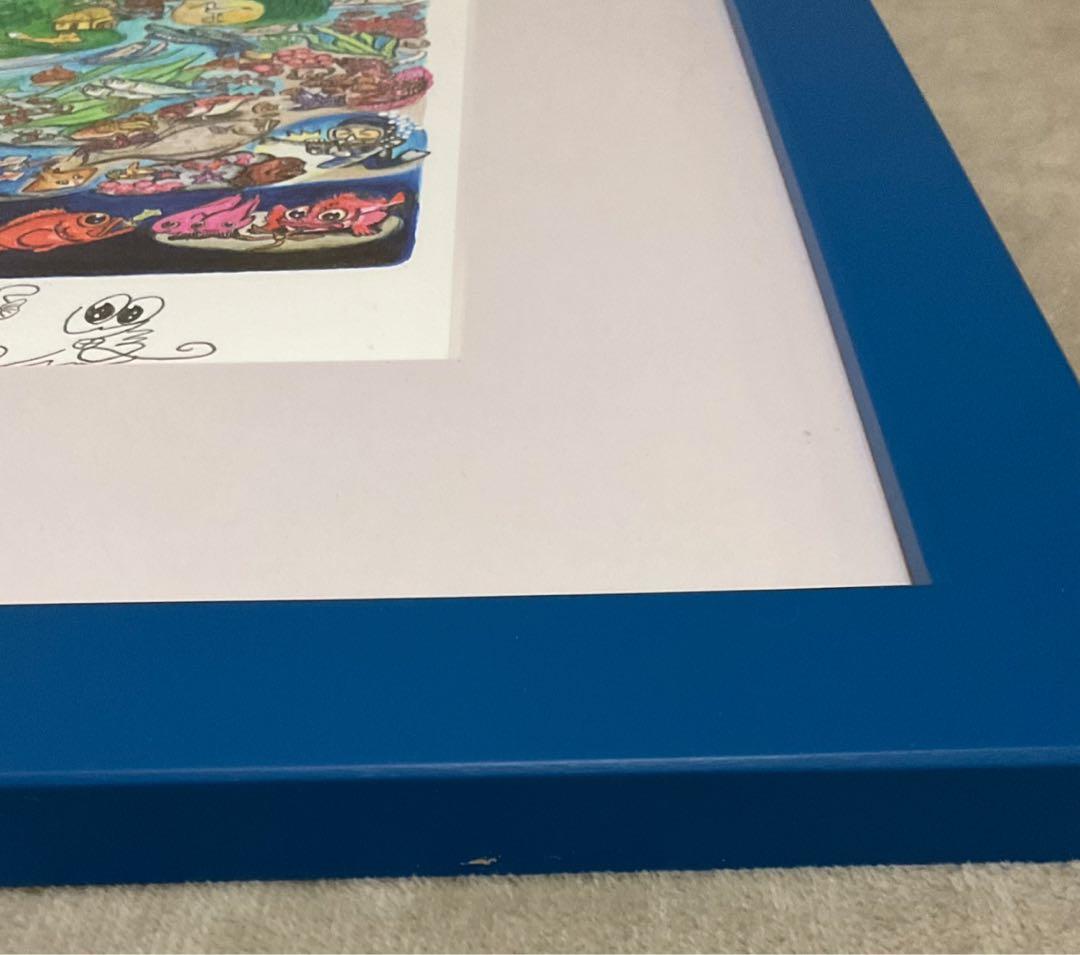 さかなクン「気球にのって」版画【希少】