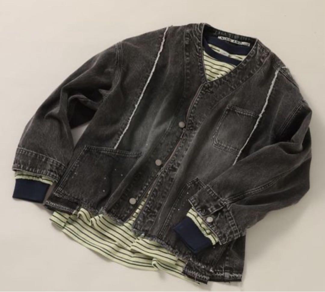 ニコアンド ［NKJ 2026SS］エンジニアリメイクデニムジャケット　ブラック