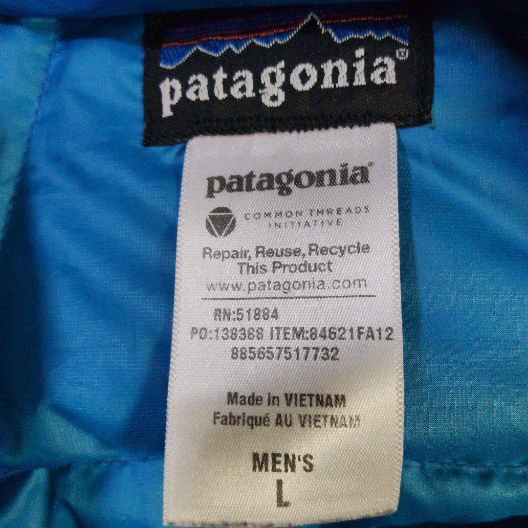 だ*い様 patagonia ダウンベスト L 青