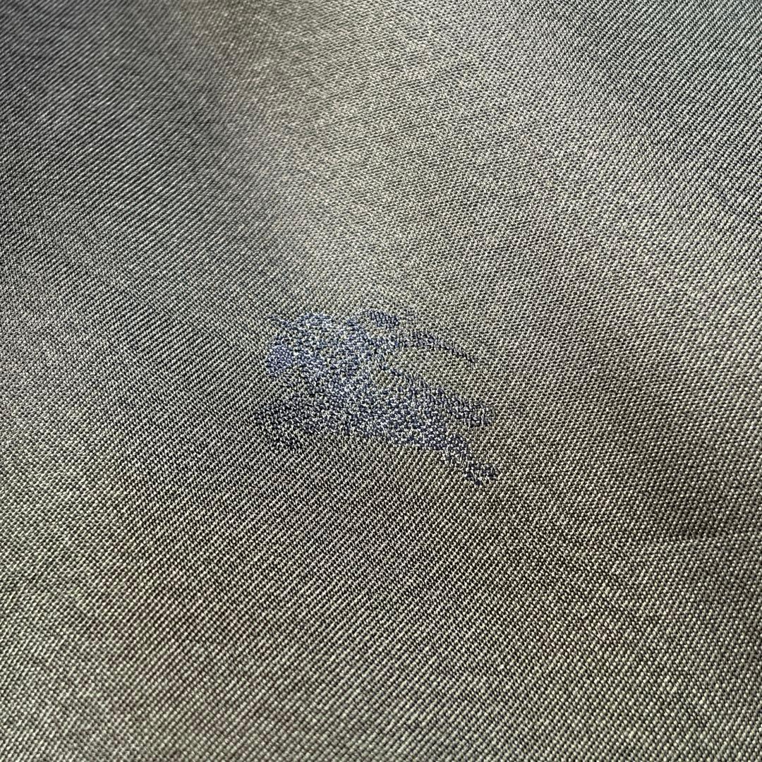 バーバリー 紺ブレ 刻印金ボタン ネイビー ダブル 裏地シャドーホース LL