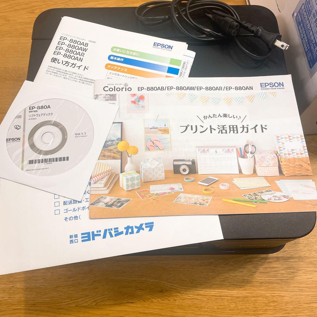 EPSON 多機能プリンター ブラック　EP-880AB