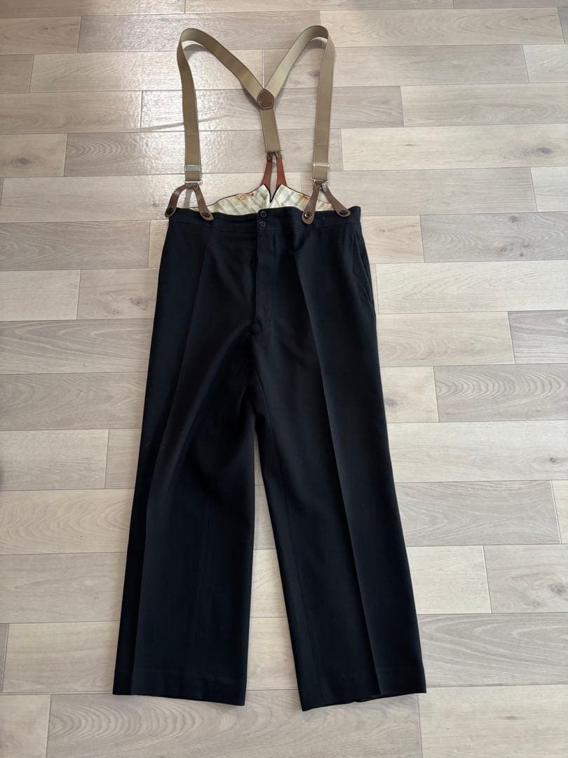 40sヴィンテージ 古着 フレンチ ウールパンツ スラックス ビンテージ ユーロ