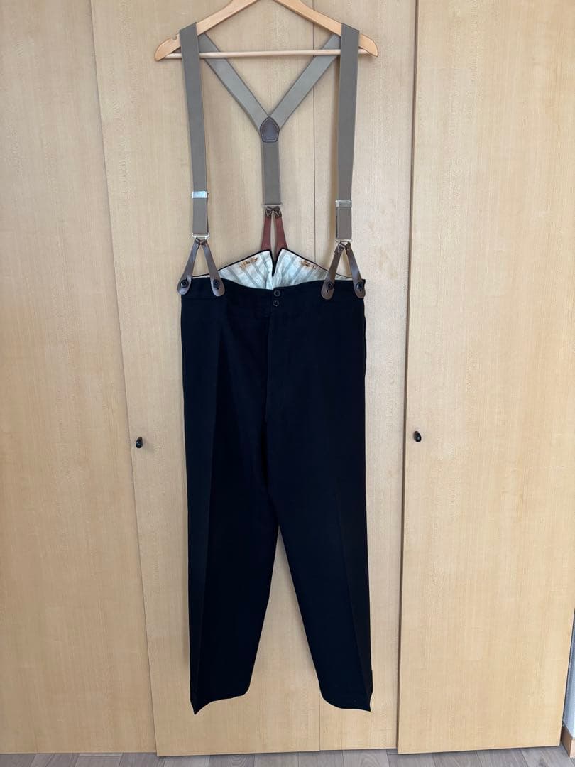 40sヴィンテージ 古着 フレンチ ウールパンツ スラックス ビンテージ ユーロ