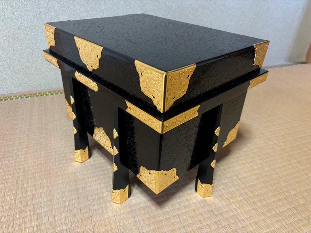 五月人形飾り台　収納箱 黒色