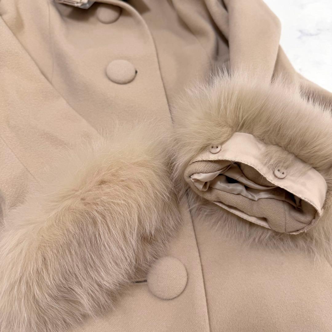 新品✨定価８万✨レッセパッセ✨３wayファー付フードコート　フォックス　Mサイズ