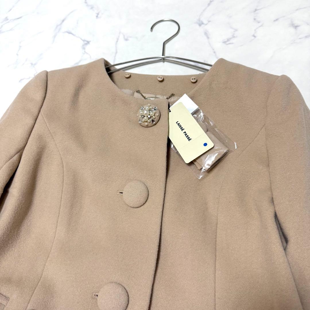 新品✨定価８万✨レッセパッセ✨３wayファー付フードコート　フォックス　Mサイズ