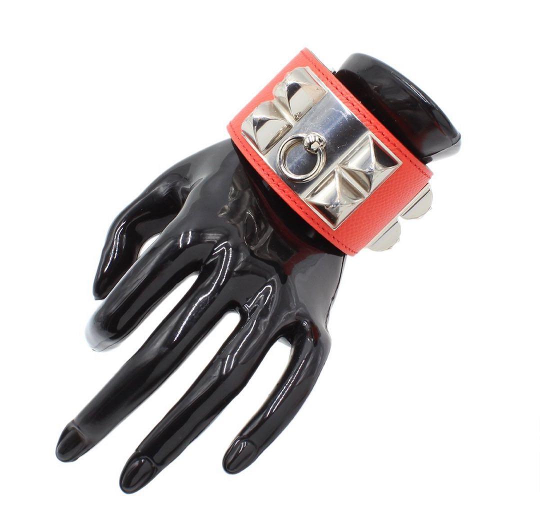 G2842 未使用 エルメス コリエドシアン レザー ブレスレット バングル