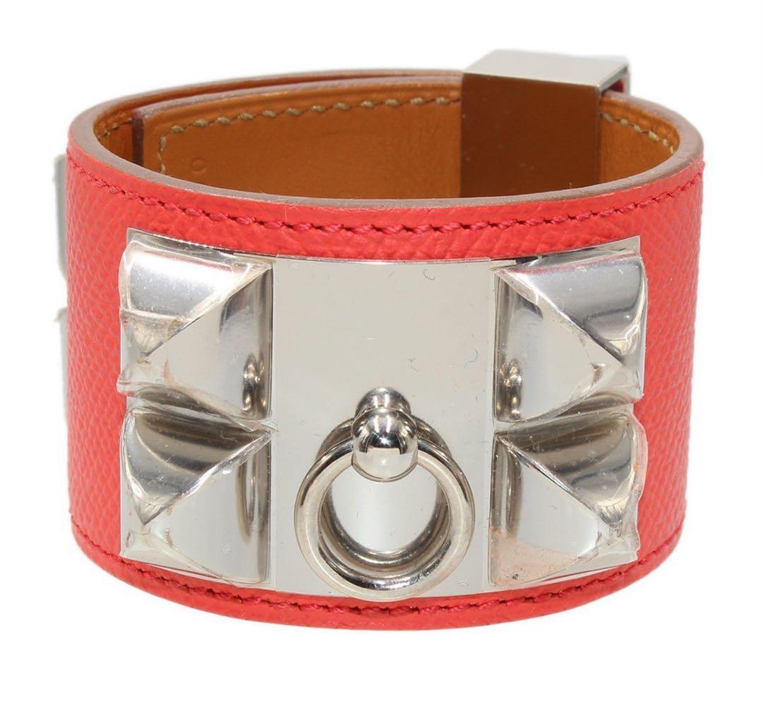 G2842 未使用 エルメス コリエドシアン レザー ブレスレット バングル