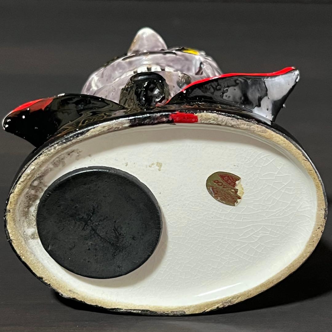 50s 60s ビンテージ デビル 悪魔 貯金箱 陶器 JAPAN スカル