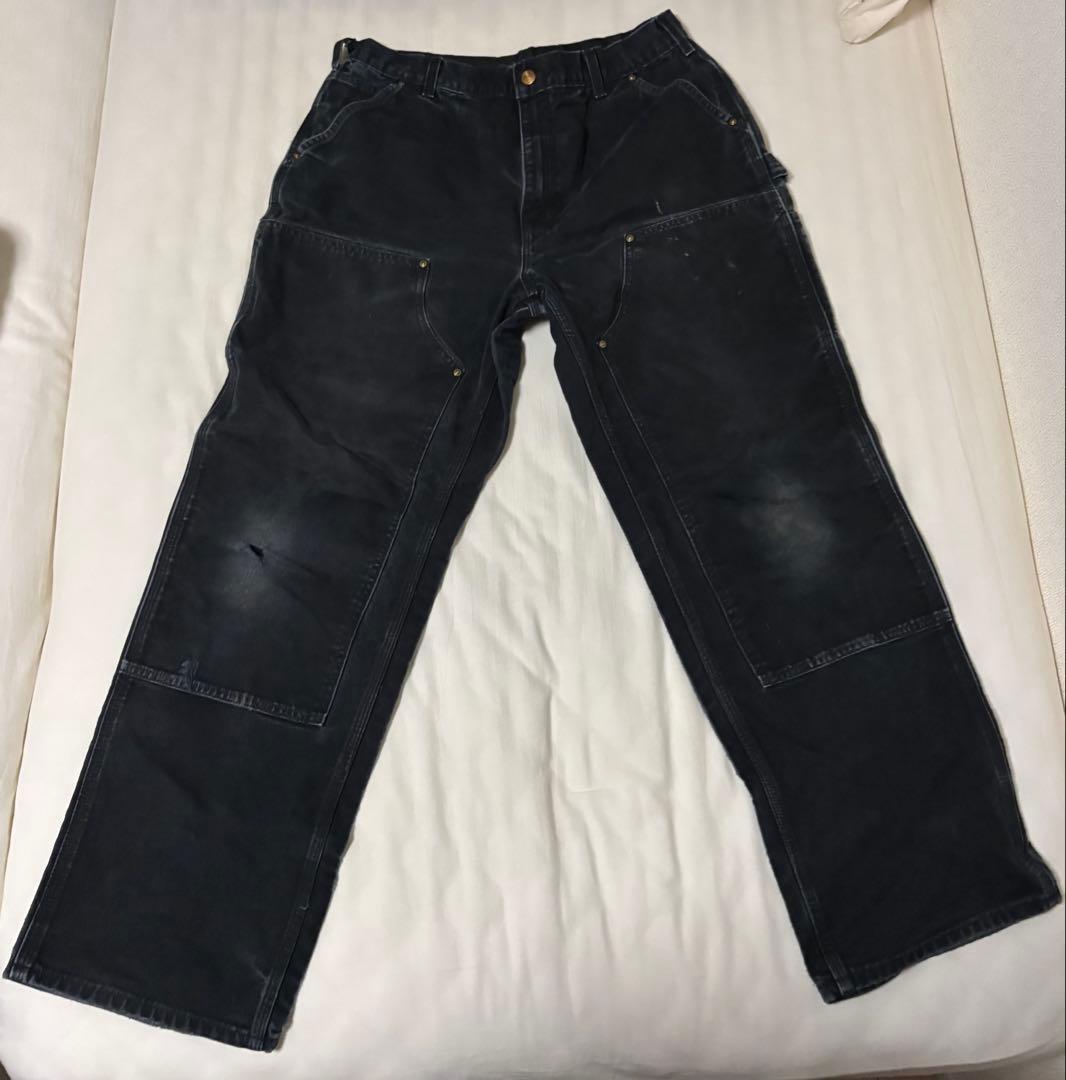 カーハート carhartt ダブルニー パンツ 黒