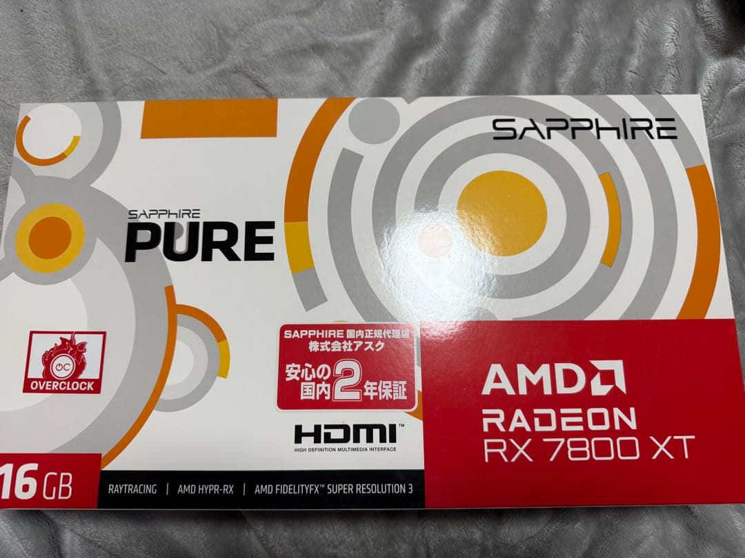 グラフィックボード・グラボ・ビデオカード PURE Radeon RX7800XT GAMING OC 16GB