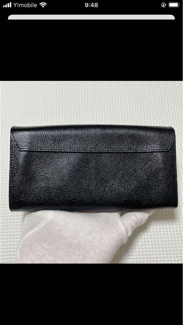 未使用　IL BISONTE　イルビゾンテ　レザーフラップ長財布　黒　ブラック