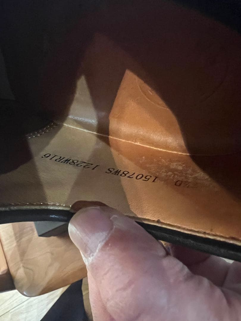 ウィールローブ、WHEELROVE黒 レザー シューズ25.5