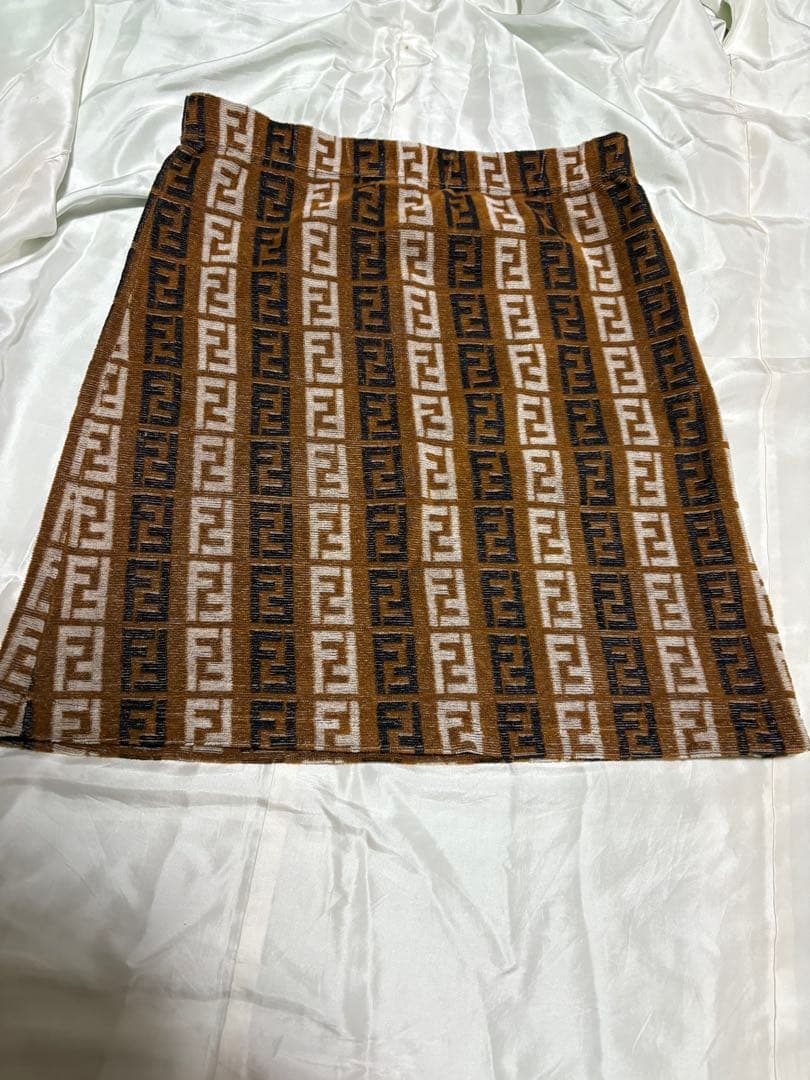 FENDI ズッカ　フェンディ　スカート　パイル　ストライプ　y2k ミニ