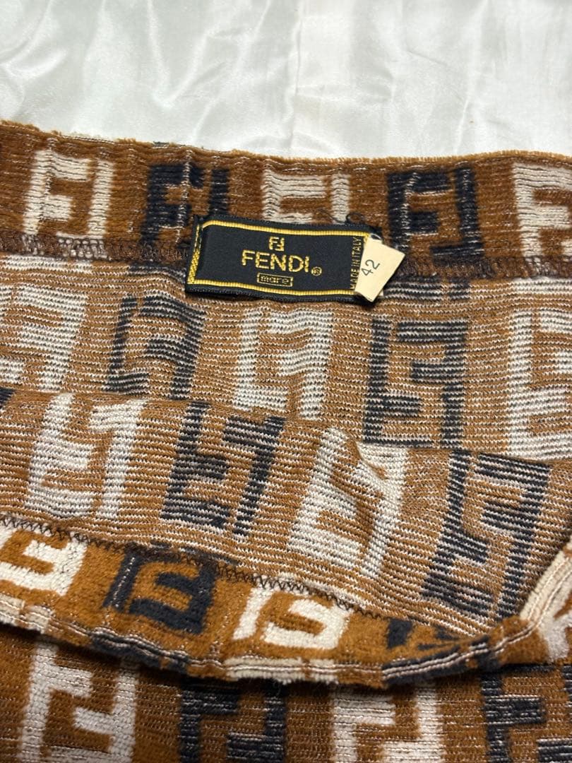 FENDI ズッカ　フェンディ　スカート　パイル　ストライプ　y2k ミニ