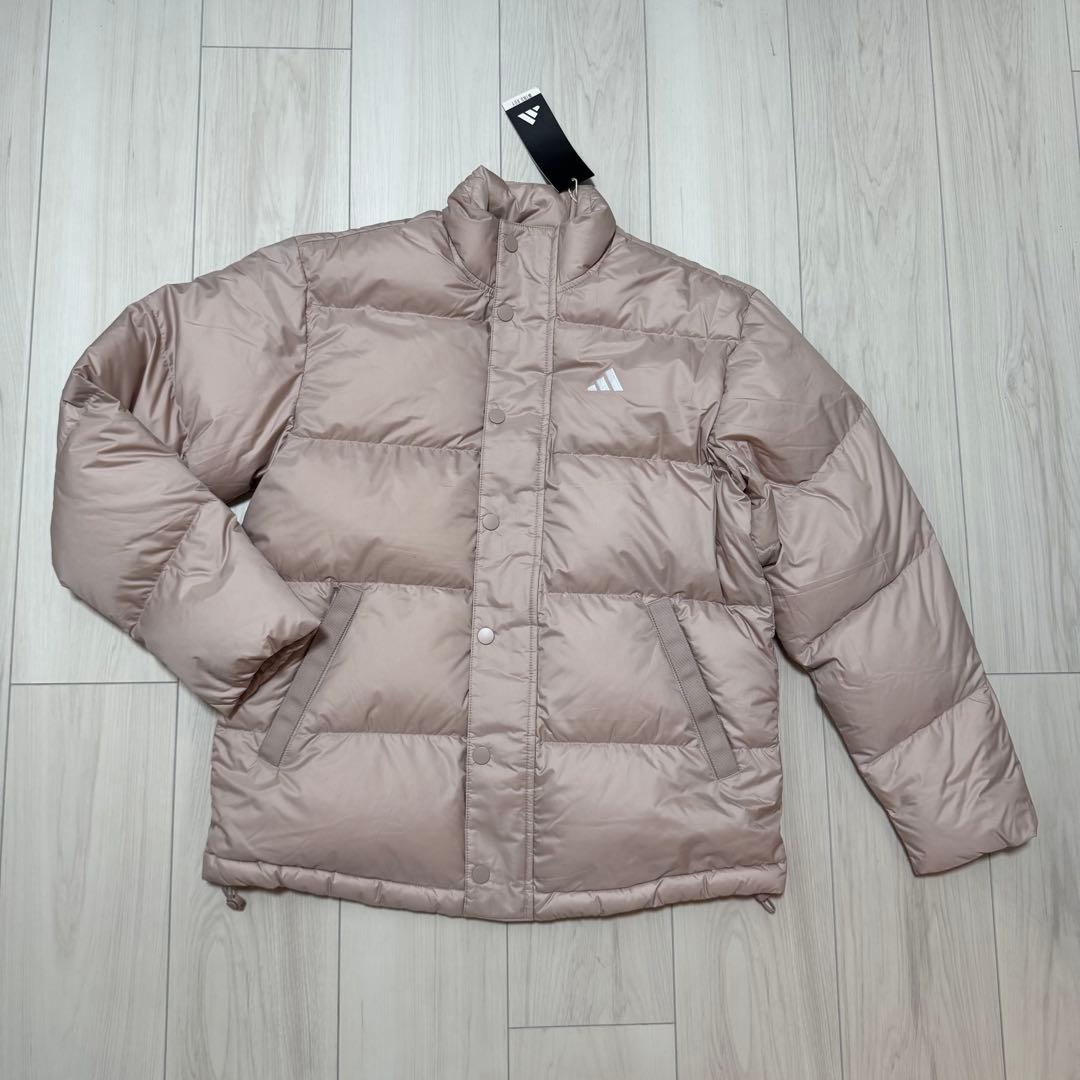新品 アディダス ゴルフウェア ダウンジャケット 撥水 保温 ピンクベージュ L