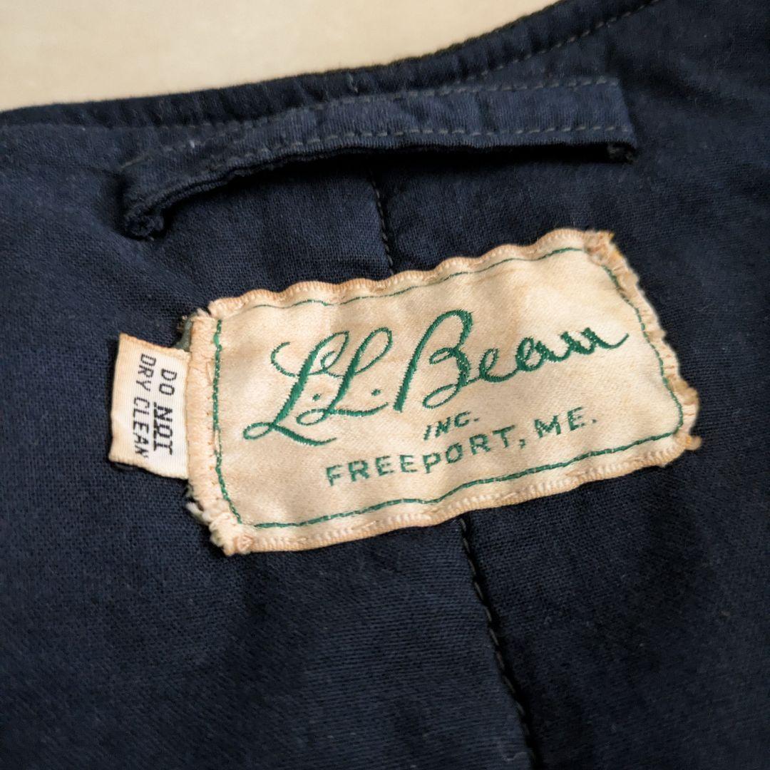 珍品 60s 70s LLBean　筆記体タグ　ノーカラー　ジャケット　YS3