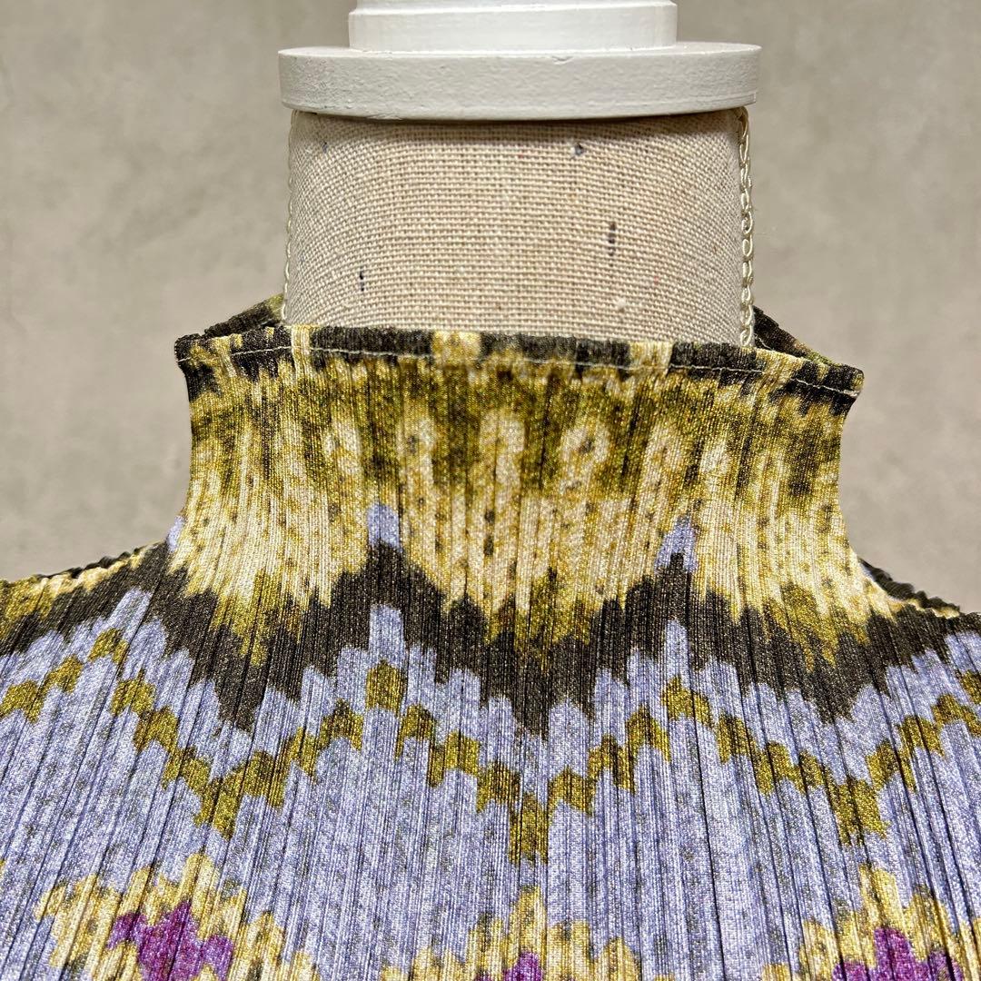 極美品★プリーツプリーズ　PLEATS PLEASE ノルディック柄トップス