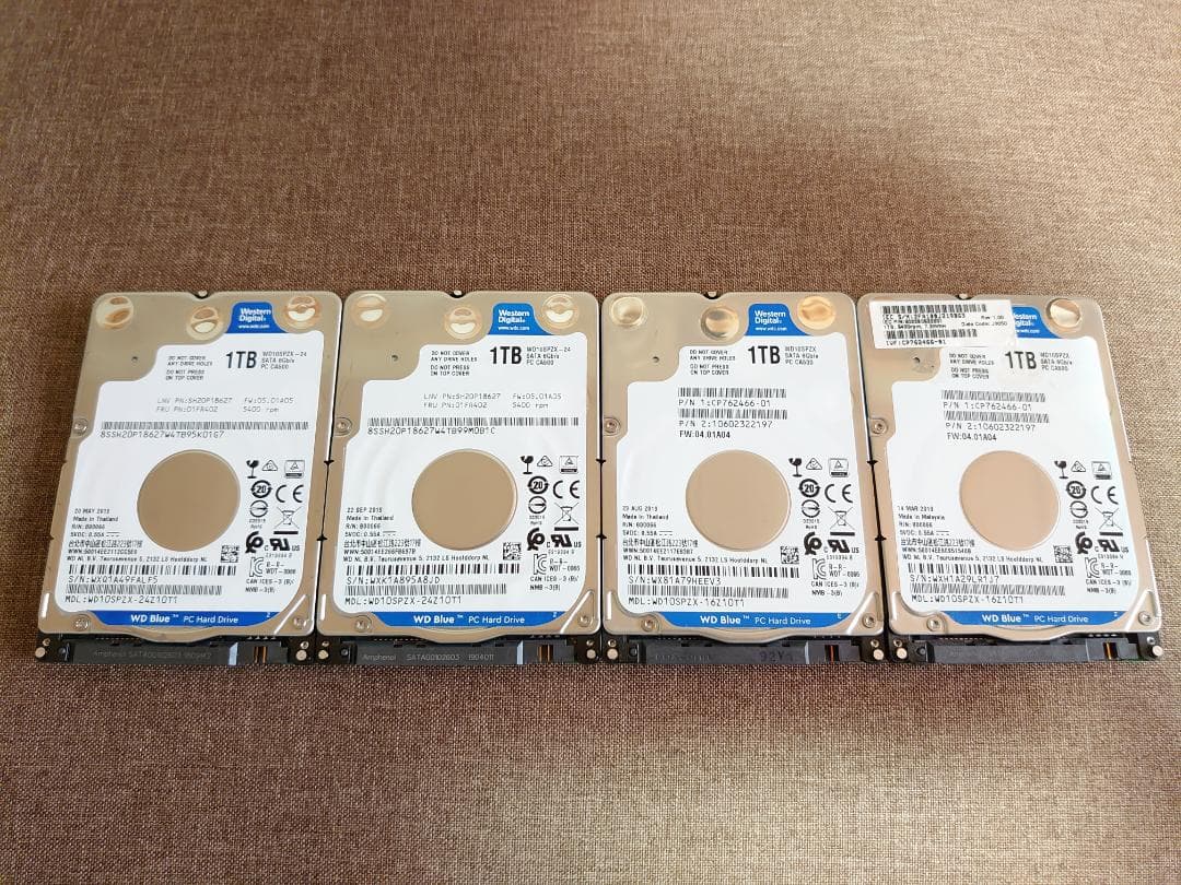 ✨4個セット✨HDD 1000GB✨大容量1TB✨2.5インチ✨09-02
