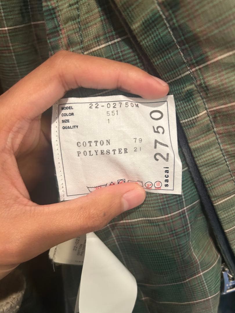 SACAI サカイ チェックコート