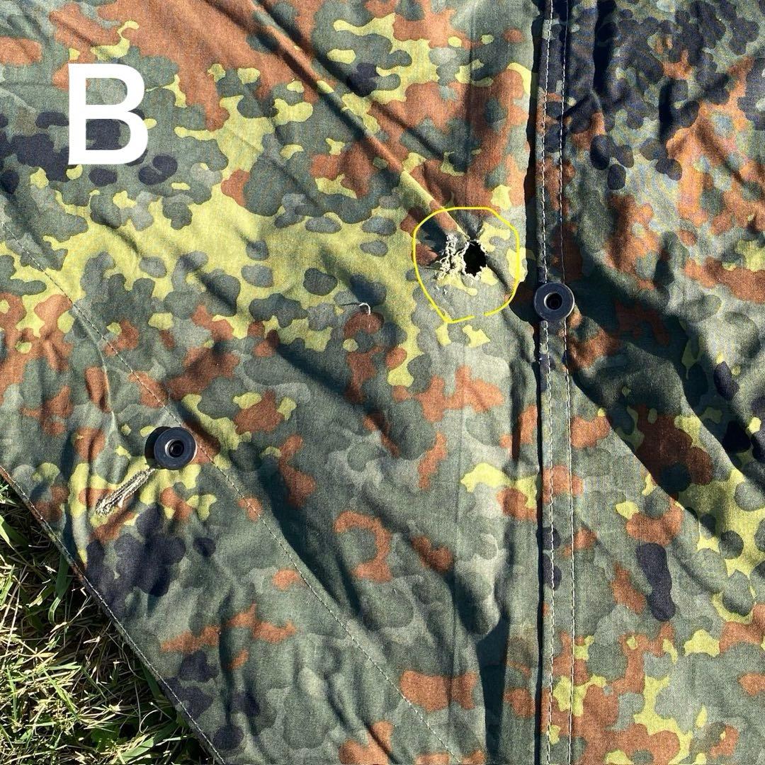 ドイツ軍　軍幕　ハーフシェルター２枚②　パップテント　袋付　フレクターカモ　迷彩