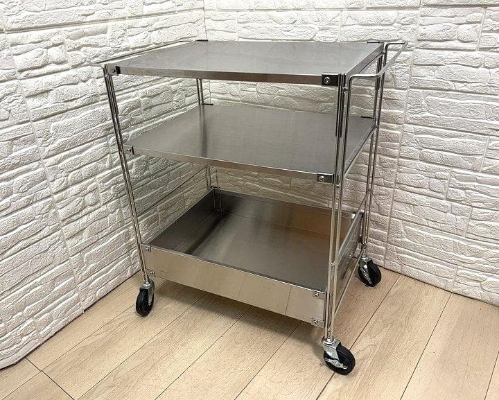 無印良品 ステンレスユニットシェルフ ワゴンセット